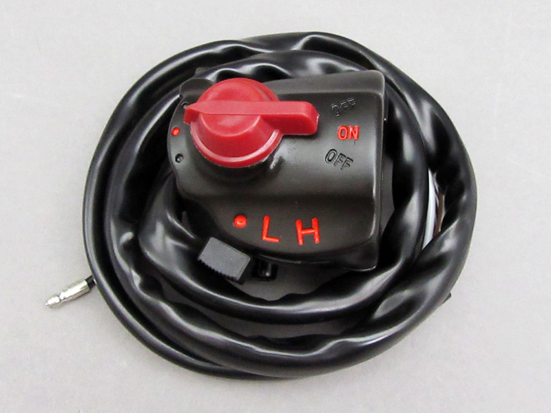 CB750 K0 RED SWITCH ASSY, STARTER LIGHTING DIMMER KILL (SINGLE CABLE MODEL) / 8714.10 - Click Image to Close
