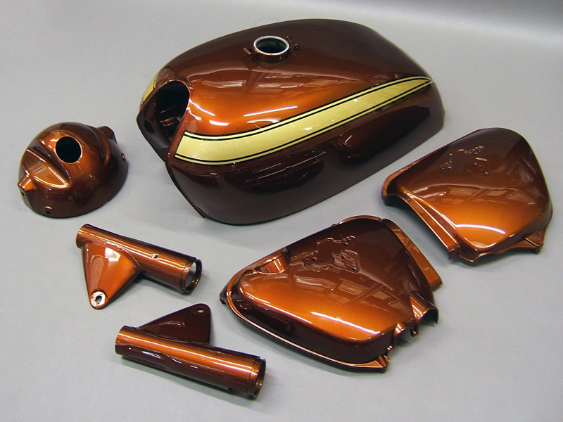 CB750 K1 PAINTED BODY SET (CANDY GARNET BROWN) / 8714.10 - Click Image to Close