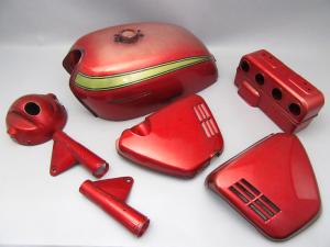 CB750 K0 PAINTED BODY SET (CANDY RUBY RED) AGING PAINT / 8714.10