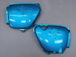 CB750 K1 COVER SET, SIDE (CANDY BLUE GREEN) / 8714.10