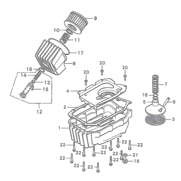 E-11.Oil pan. Oil filter