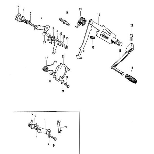 E-13.Gear shift, Drum stopper