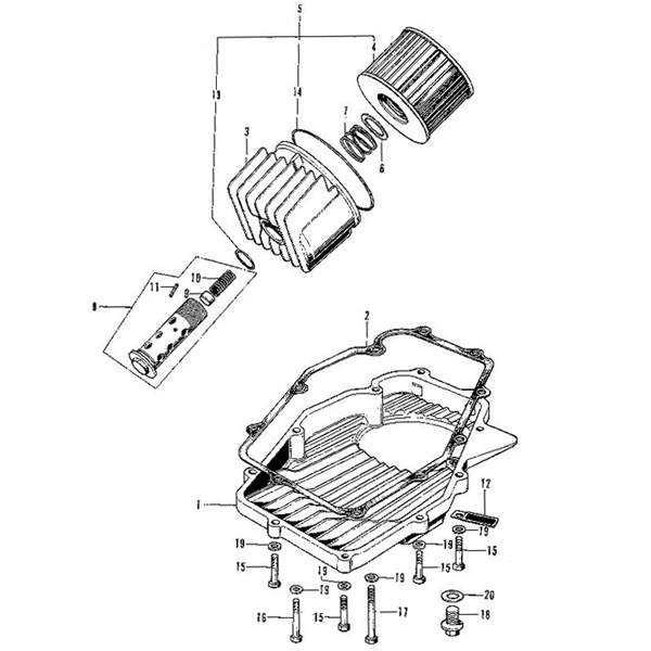 E-14.Oil filter, Oil pan