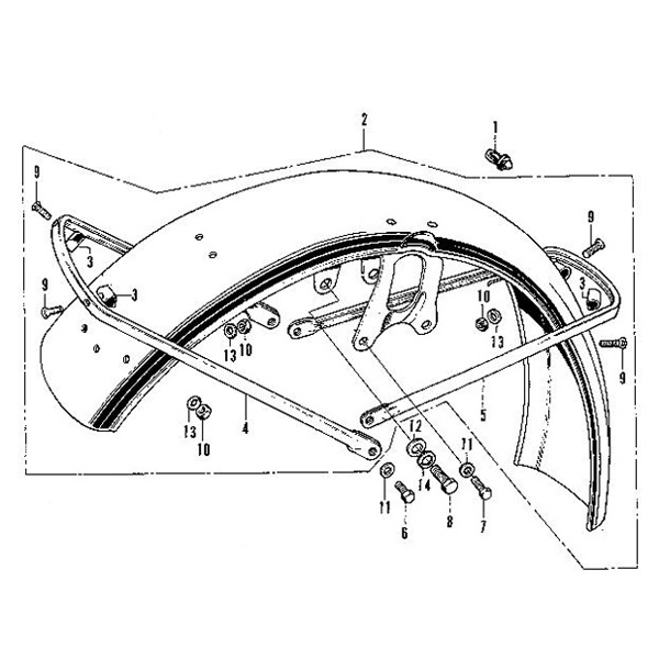 F-11.Front fender (1969-1972)