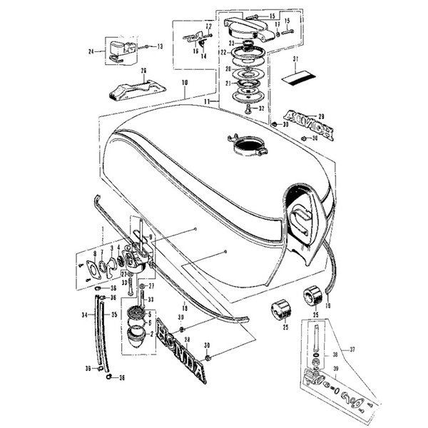 F-13.Fuel tank, Cock (1969-1972)