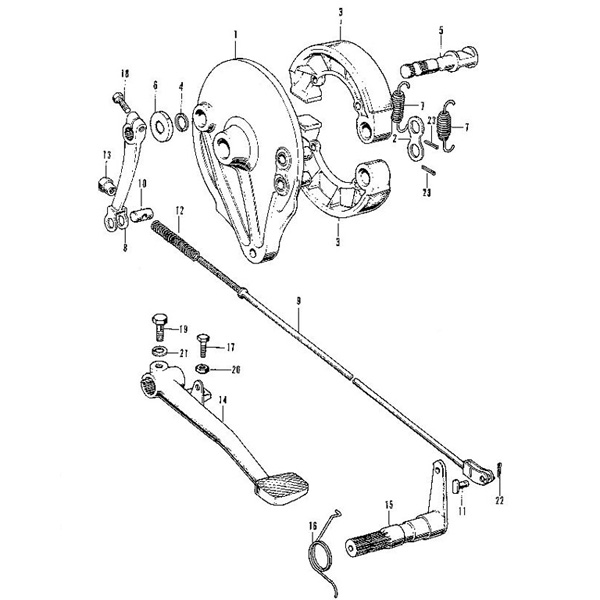 F-19.Rear brake pedal, panel