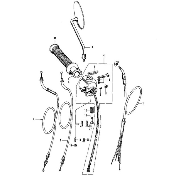 F-1.R/H Handle switch, Cable