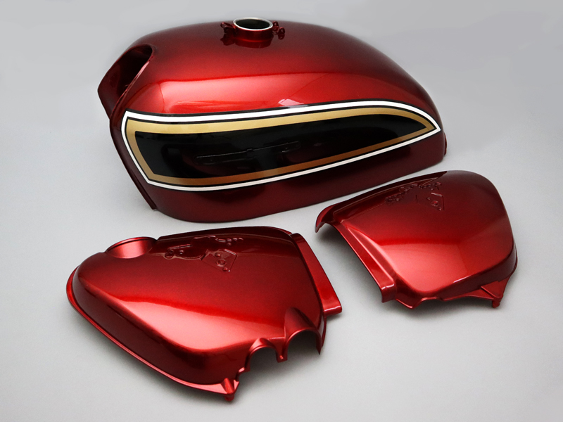 CB750 K5 TANK & SIDE COVERS SET (FLAKE APRICOT RED) / 8714.10