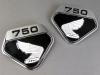 CB750 K0 EMBLEM SET, SIDE COVER (BLACK) / 8714.10