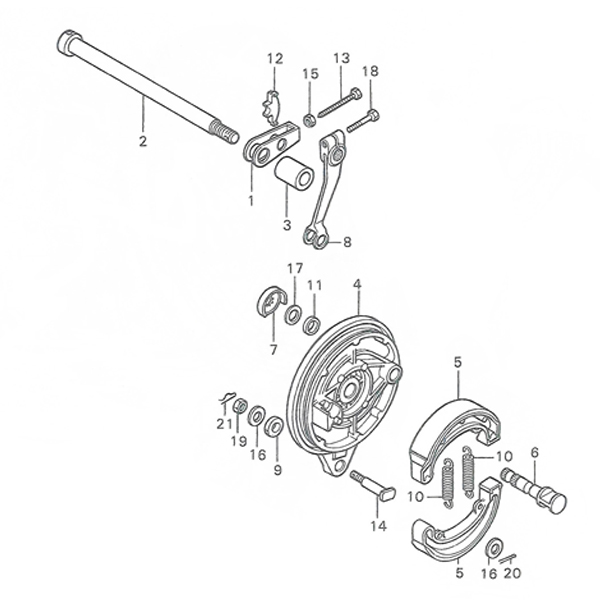 F-10.Rear brake panel