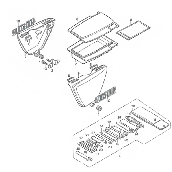 F-14.Side cover. Tool