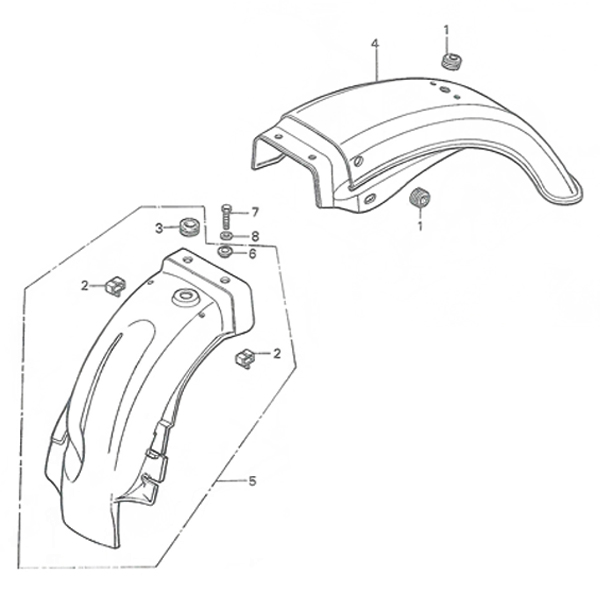 F-23.Rear fender