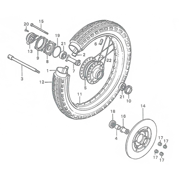 F-9.Front wheel. Disk