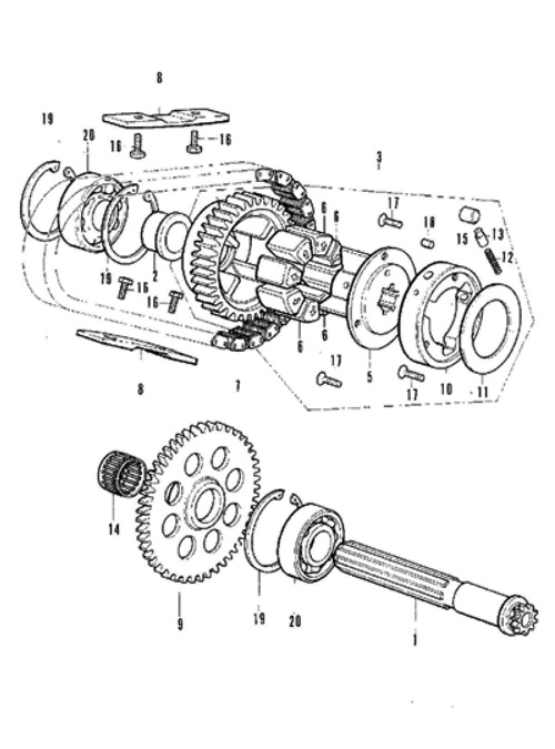 E-15.Primary shaft, Chain