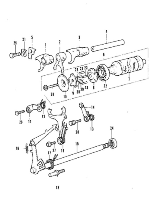 E-17.Gear shift drum