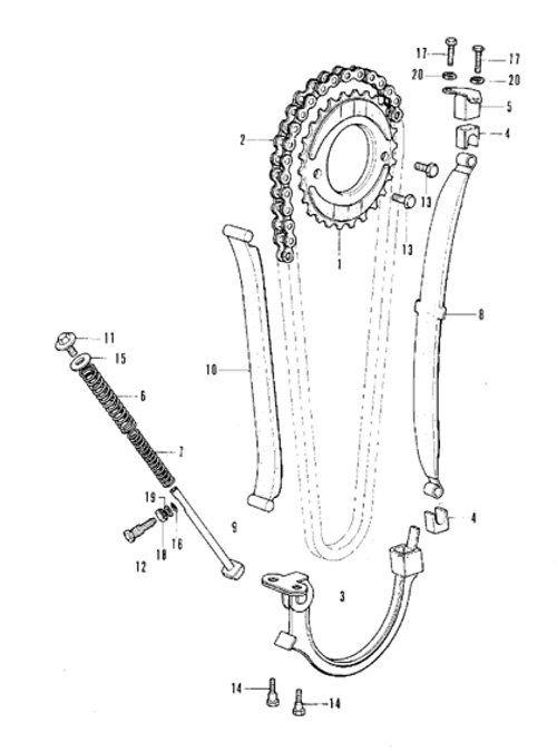 E-5.Cam chain, Tensioner