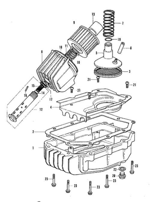 E-6.Oil filter, Oil pan