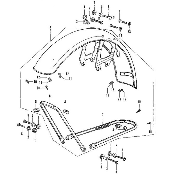 F-12.Front fender (1973-1978)