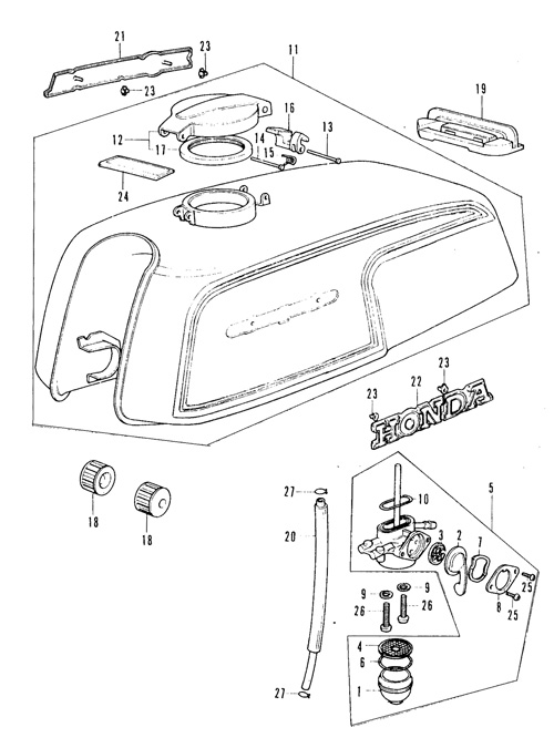 F-11.Fuel tank, Cock