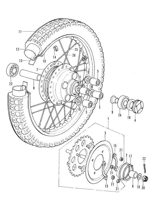 F-17.Rear wheel