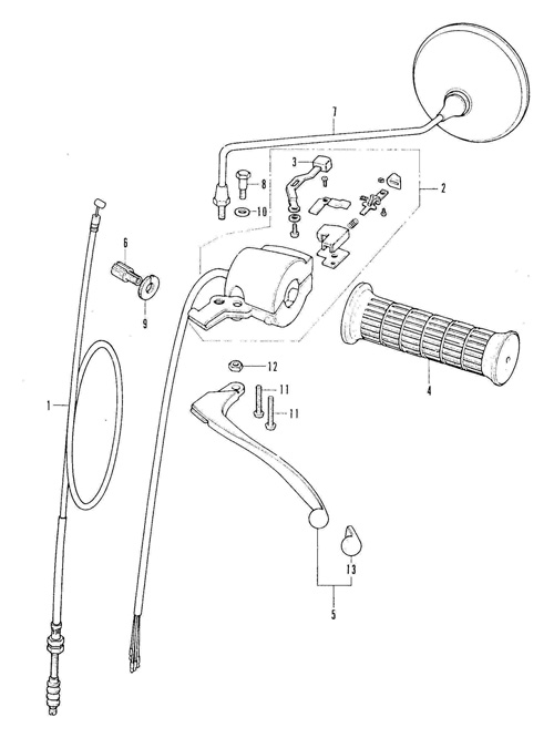 F-2.L/H Handle Switch, Cable