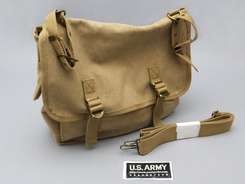 CANVAS SADDLE & SHOULDER BAG (KHAKI) - Click Image to Close