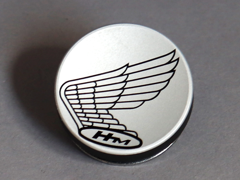 CAP,EMBLEM(FOR BRIDGE,FORK TOP (HOLE) SILVER) / 8714.10 - Click Image to Close