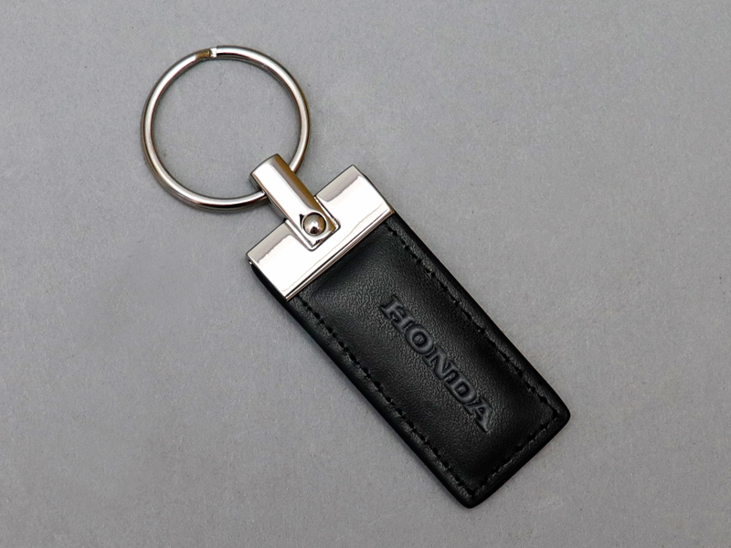 LEATHER KEY RING (BLACK) - Click Image to Close