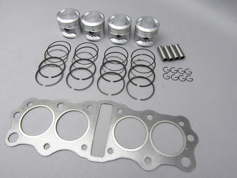CB400F PISTONSET WITH GASKET (54,5mm) (OVERSIZE) / 8714.10 - Click Image to Close