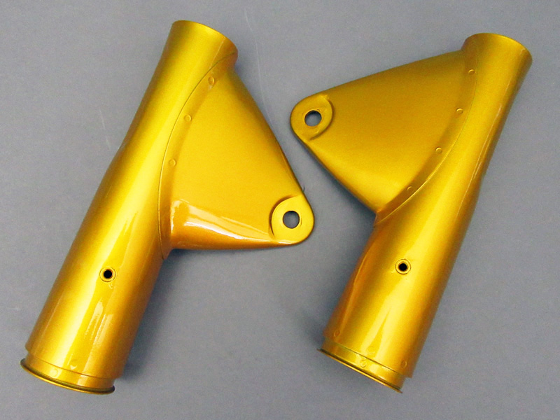 CB750 K0,K1 COVER SET, FRONT FORK UPPER (CANDY GOLD) / 8714.10 - Click Image to Close