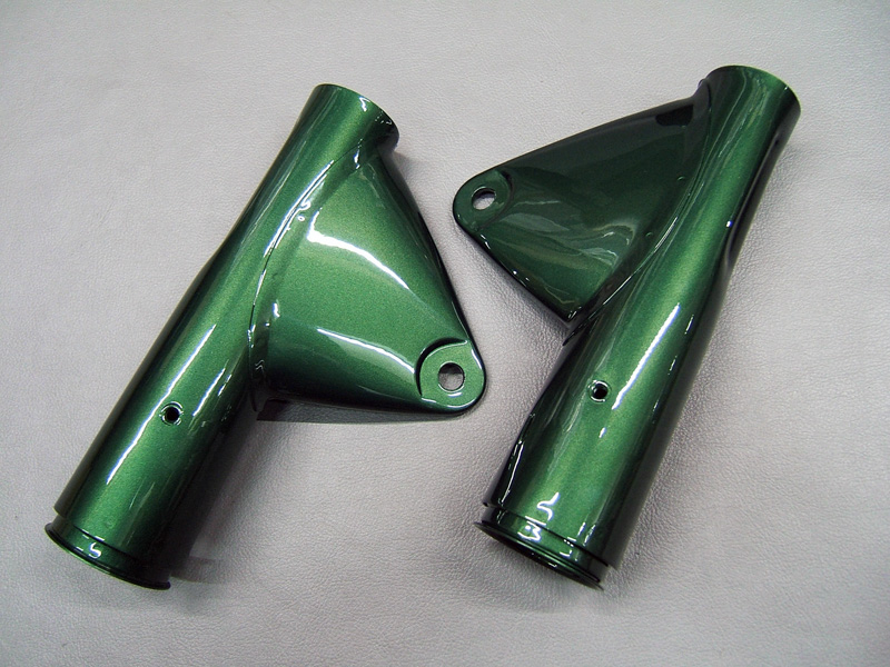 CB750 K0,K1 COVER SET, FRONT FORK UPPER (VALLEY GREEN METALIC) / 8714.10 - Click Image to Close