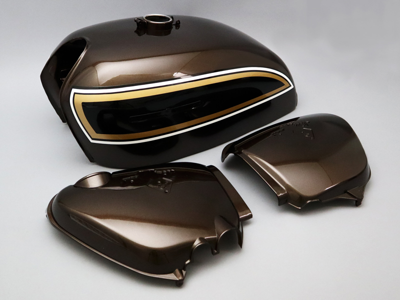 CB750 K3 TANK & SIDE COVERS SET (MAXIM BROWN METALIC CUSTOM) / 8714.10 - Click Image to Close