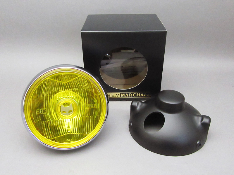 CB400F MARCHAL LIGHT ASSY, DRIVING LAMP (YELLOW/BLACK CASE) FULL KIT / 8714.10 - Click Image to Close