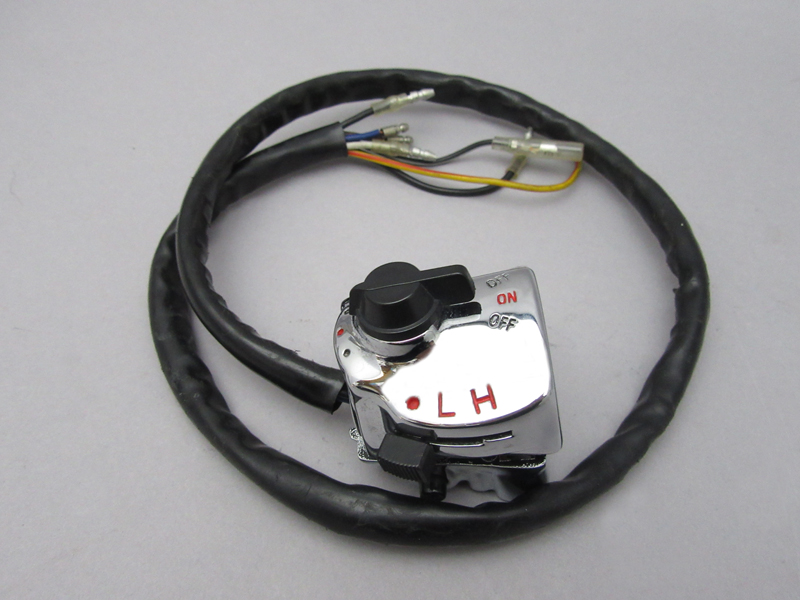 CB750 K0,K1 BLACK SWITCH ASSY, STARTER LIGHTING DIMMER KILL (CHROME) (USED) / 8714.10 - Click Image to Close