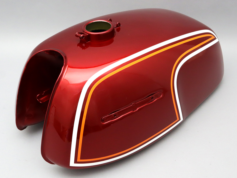 CB350F TANK, FUEL (FLAKE MATADOR RED) / 8714.10 - Click Image to Close