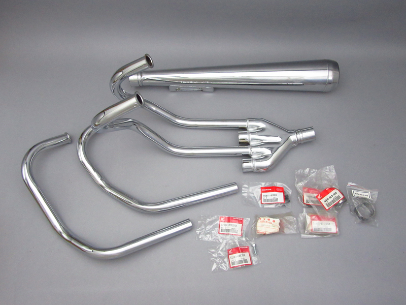 CB400F MUFFLER COMP, EXHAUST (NOS) / 8714.10 - Click Image to Close