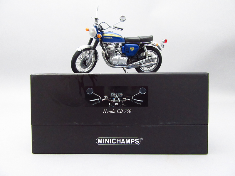 MINICHAMPS 1:12 SCALE CB750 (BLUE METALLIC) - Click Image to Close