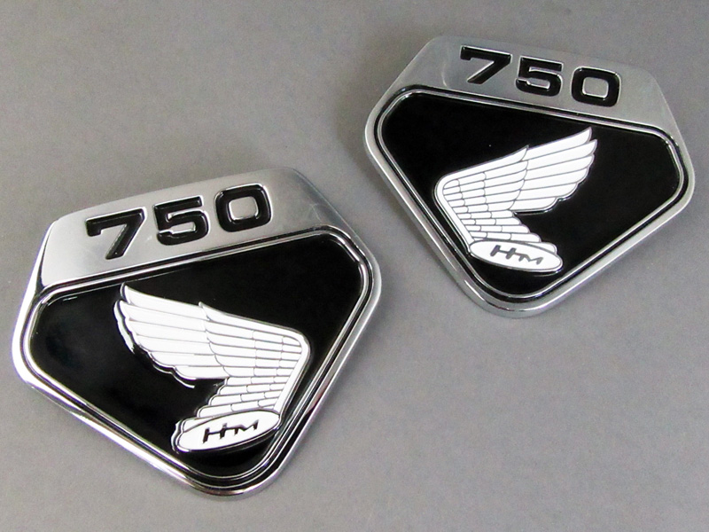 CB750 K0 EMBLEM SET, SIDE COVER (BLACK) / 8714.10 - Click Image to Close