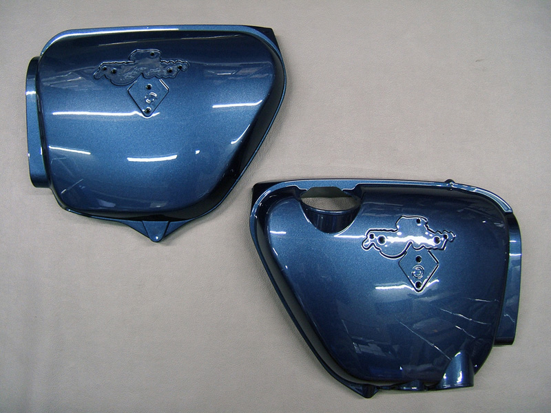 CB750 K1 COVER SET, SIDE (POLYNESIAN BLUE METALIC) / 8714.10 - Click Image to Close