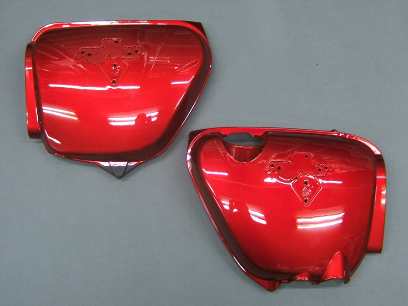 CB750 K1,K2 COVER SET, SIDE (CANDY RUBY RED) / 8714.10 - Click Image to Close