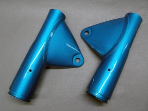 CB750 K0,K1 COVER SET, FRONT FORK UPPER (CANDY BLUE GREEN) / 8714.10