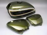 CB750 K3 TANK & SIDE COVERS SET (CANDY BACCHUS OLIVE CUSTOM) / 8714.10