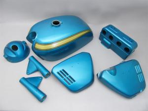 CB750 K0 PAINTED BODY SET (CANDY BLUE GREEN) AGING PAINT