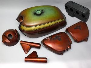 CB750 K1 PAINTED BODY SET (CANDY GARNET BROWN) AGING PAINT / 8714.10