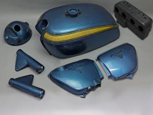 CB750 K1 PAINTED BODY SET (POLYNESIAN BLUE METALIC) AGING PAINT / 8714.10