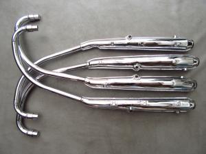 CB750 K0 MUFFLER COMP SET, LOTUS ROOT EXHAUST (DEFECT) CB750 K0 MUFFLER COMP SET, LOTUS ROOT EXHAUST (DEFECT)