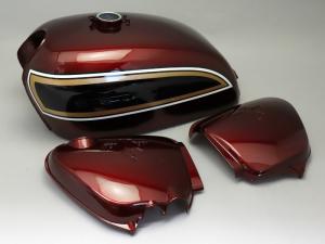 CB750 K5-K6 TANK & SIDE COVERS SET (CANDY ANTARES RED) / 8714.10